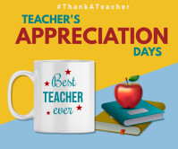 Teacher appreciation day,teacher's day Large Rectangle template