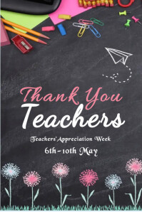 Teachers' Appreciation Week Banner 4' × 6' template
