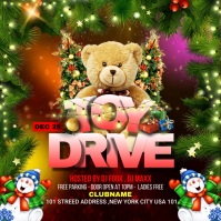 toy drive video flyer Square (1:1) template