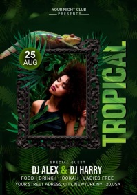 TROPICAL NIGHT A4 template