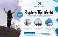 Travel video poster Tabloid template