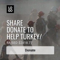 Turkey Syria Earthquake Donation Template Instagram Post
