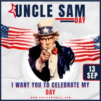 Uncle Sam Day Instagram Post template