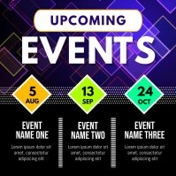 Upcoming Events Schedule Instagram Video Square (1:1) template