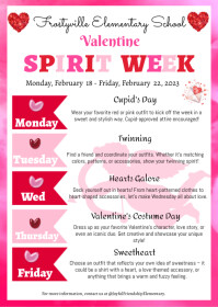 Valentine spirit week template A6