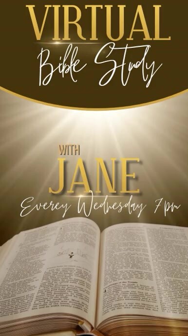 virtual bible study ad template Instagram Story