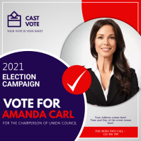 vote, vote for, election campaign Instagram Post template