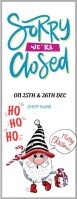 We are Closed for christmas Door Hanger template