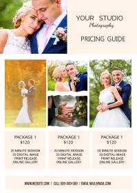 Wedding Photography Price List A6 template