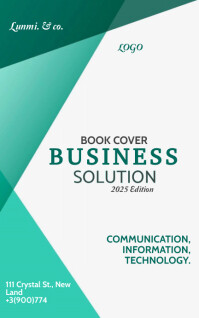 White Geometric Business Book Kindle/book Cov template