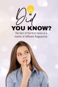 White Gradient Did You Know Poster template