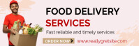 White Modern & Minimal Food Delivery Services Email Header template
