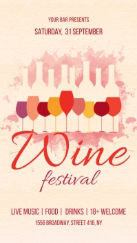 Wine Festival Digital Display (9:16) template