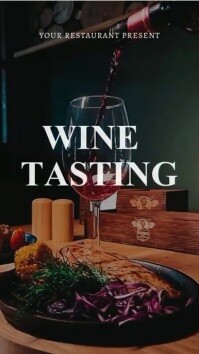 Wine Tasting Video Design with Music Instagram Reel template