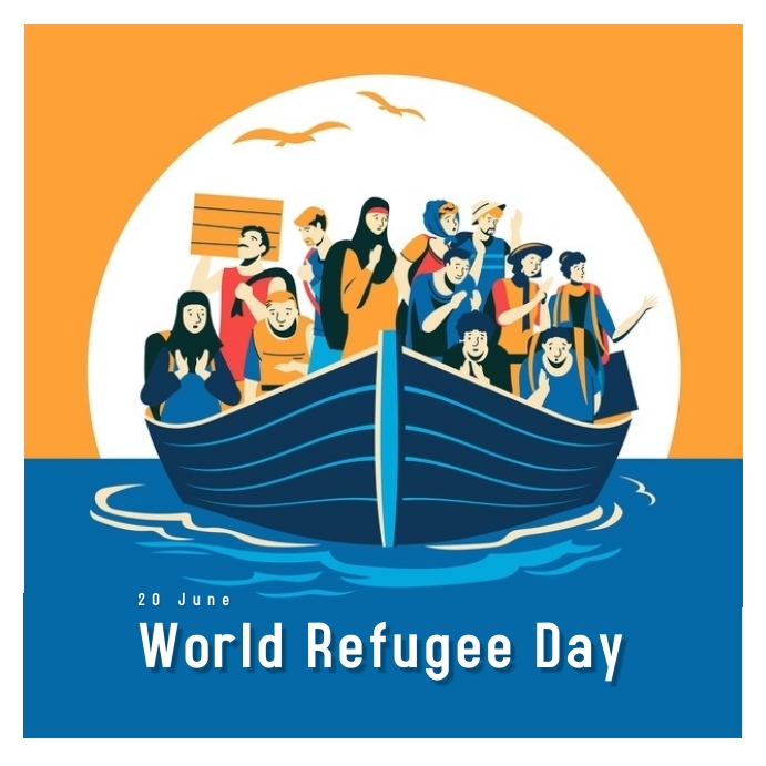 World Refugee Day Instagram Post template