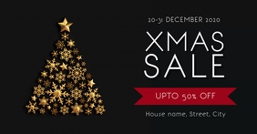 Xmas sale poster Facebook Event Cover template