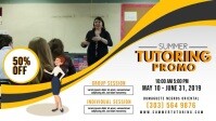 Yellow Tuition Class Banner Template Facebook Cover Video (16:9)