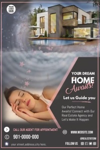 your dream await realestate POSTER template