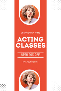 acting classes Pinterest Graphic template