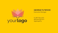 Abstract modern logo yellow business card template