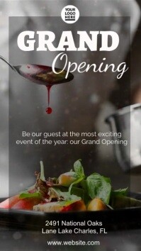 amazing grand opening restaurant tempalate Instagram Reel template