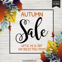 autumn flyer, autumn sale, fall, harvest Square (1:1) template