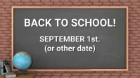 BACK TO SCHOOL (with optional music). Digital Display (16:9) template
