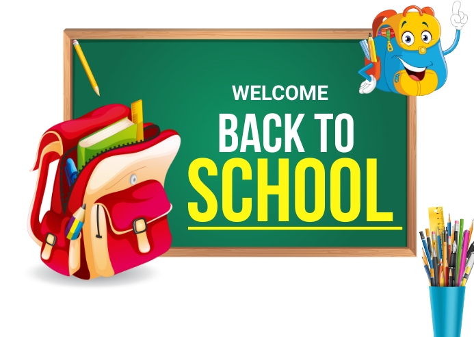 Back to School Postcard template