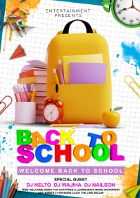 back to school flyer A5 template
