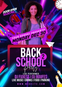 Back To School Flyer A6 template
