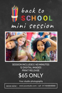 Back To School Photography Mini Session Label template