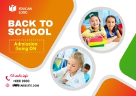 Back to school postcard template