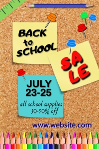 Back to School Sale Poster (1) template