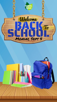 back to school, welcome back to school poster Instagram Story template