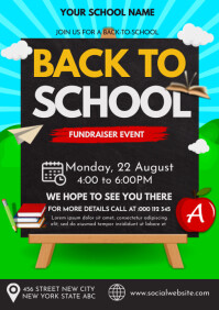 back to school, event ,school,giveaway A5 template