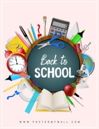 Back to School, School Admission Post Flyer (US Letter) template