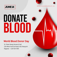 Blood  donation flyer Instagram Post template