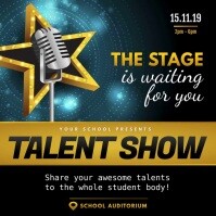 Black and Gold Talent Show Square Video template