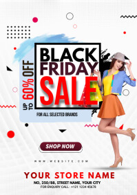 black Friday sale A5 template
