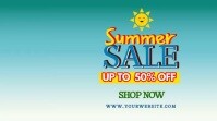 Blue Modern & Minimal Summer Sale Pos Twitter template