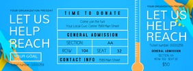 Blue Fundraising Event Ticket Facebook Cover template