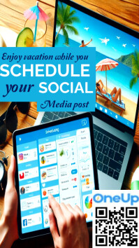 Blue Joyful Social Media Post Digital Display template