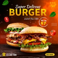 Burger Menu Instagram Video  Ads template