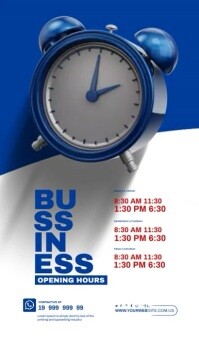 Business opening hours Digital Display (9:16) template