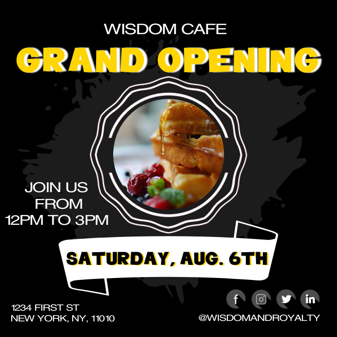 CAFE GRAND OPENING TEMPLATE Pos Instagram