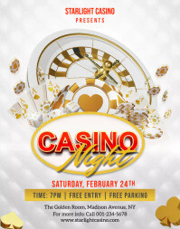 Casino Night Flyer Template Poster/Wallboard