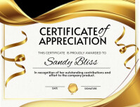 Certificate of Appreciation White Flyer template