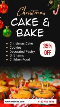 Christmas cake and bake offer Instagram Story template