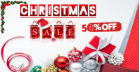 CHRISTMAS SALE  50 % OFF Facebook Event Cover template