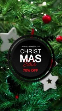 Green Christmas Sale Video Instagram Story template